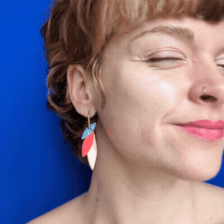 Boucles d’oreilles créoles Josefa Swimming néon