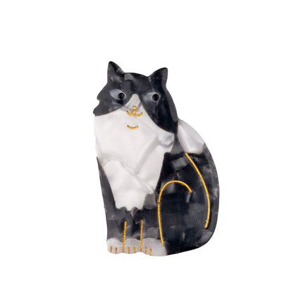 Barrette Chat noir et blanc