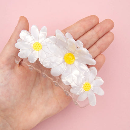 Grande pince à cheveux Trio Pâquerettes