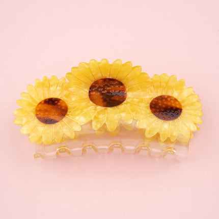 Grande pince à cheveux Trio Tournesols