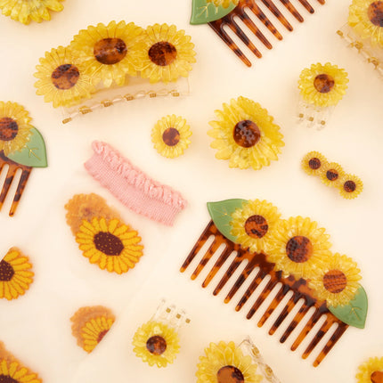 Grande pince à cheveux Trio Tournesols