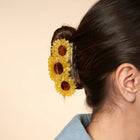 Grande pince à cheveux Trio Tournesols