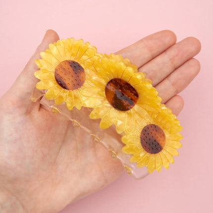 Grande pince à cheveux Trio Tournesols