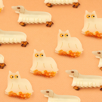 NEW Pince à cheveux teckel fantôme (phosphorescent)