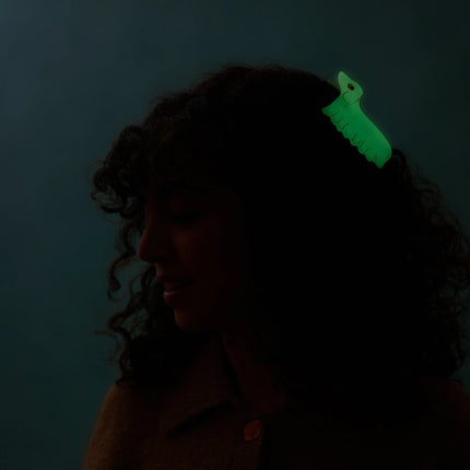 NEW Pince à cheveux teckel fantôme (phosphorescent)