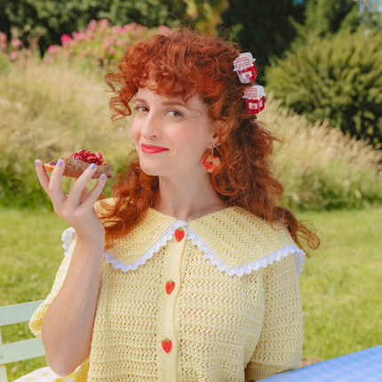 Petite pince à cheveux Pot de confiture