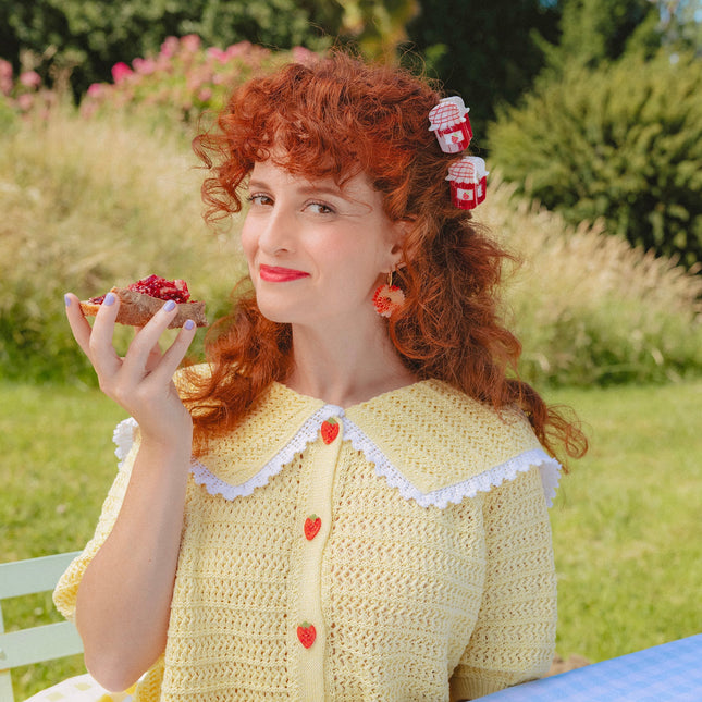 Petite pince à cheveux Pot de confiture