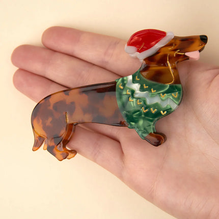 Pince à cheveux Teckel frileux Coucou Suzette