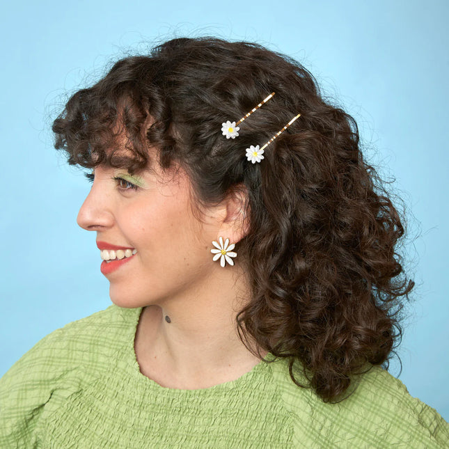 NEW Duo barrettes fines pâquerettes Coucou Suzette