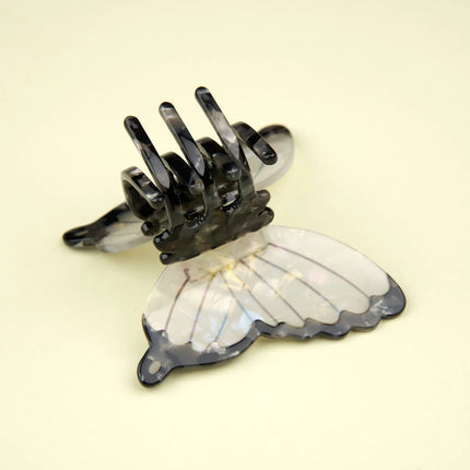 Pince à cheveux papillon blanc