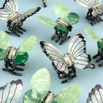 Pince à cheveux papillon blanc