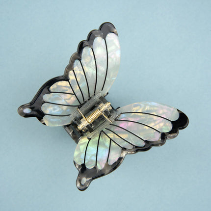 Pince à cheveux papillon blanc