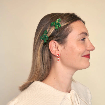 NEW Barrette Noeud vert