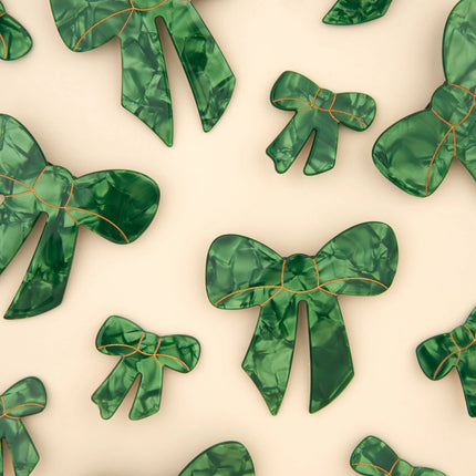 NEW French barrette Noeud vert