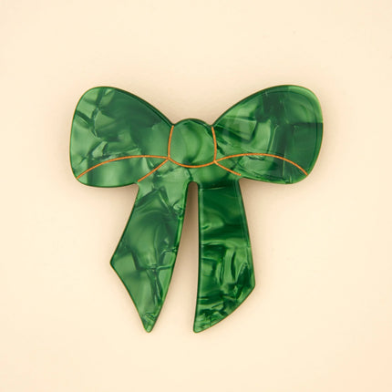 NEW French barrette Noeud vert