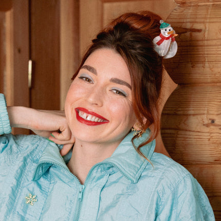 NEW Pince à cheveux Bonhomme de neige