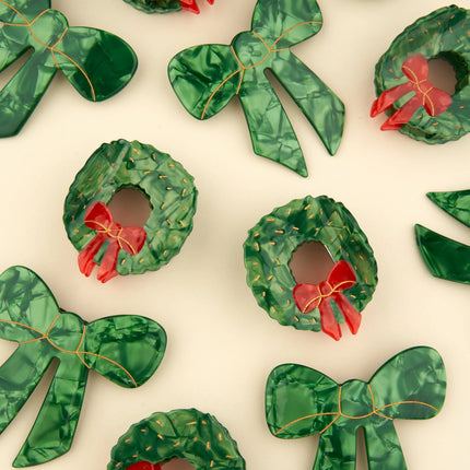 NEW Pince à cheveux Couronne de Noël