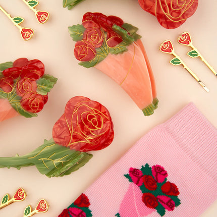 Pince à cheveux Bouquet de rose