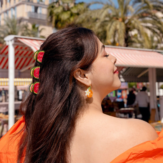 NEW Petite pince à cheveux Pastèque