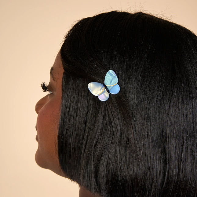 Barrette Papillon lavande