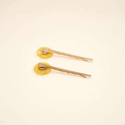 Duo de barrettes fines Tournesols