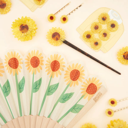 Duo de barrettes fines Tournesols