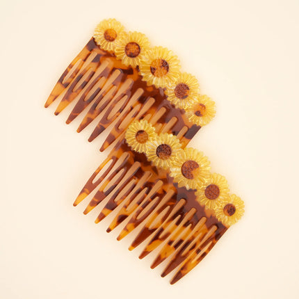 Duo peignes de coiffures Tournesols