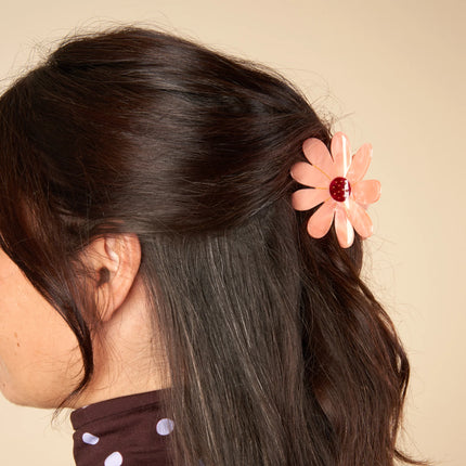 Pince à cheveux Fleur rose