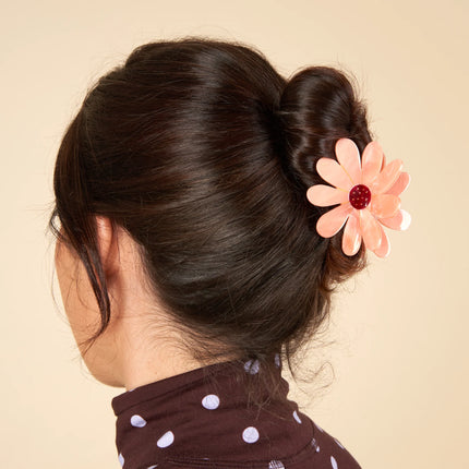 Pince à cheveux Fleur rose