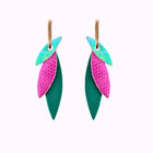 Boucles d’oreilles créoles Josefa Vert Fuchsia