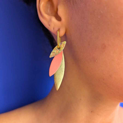 Boucles d’oreilles créoles Josefa Abricot holo