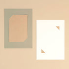 Carte support pour sachet de graine à planter - Vert olive et ivoire