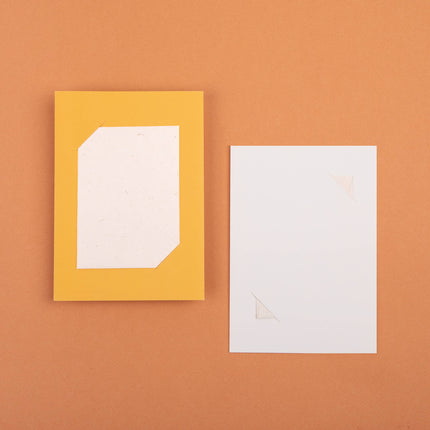 Carte support sachet de graines – Jaune et Ivoire