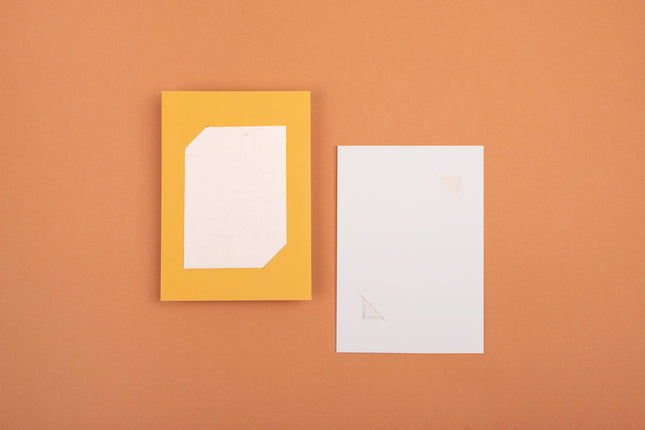 Carte support sachet de graines – Jaune et Ivoire