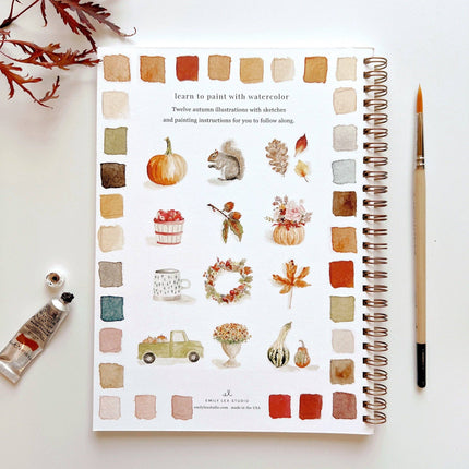 NEW Cahier d'aquarelle d'automne