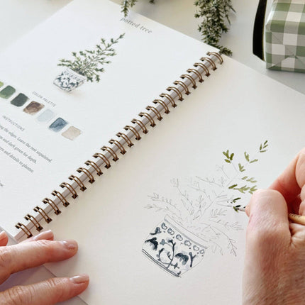 Cahier d'aquarelle de Noël