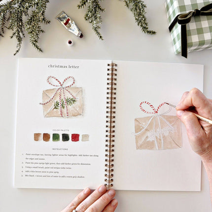 Cahier d'aquarelle de Noël