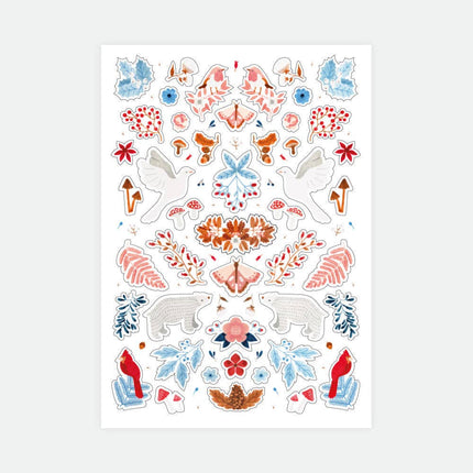 NEW Stickers Hiver blanc