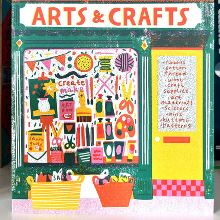 Carte découpée Art Shop