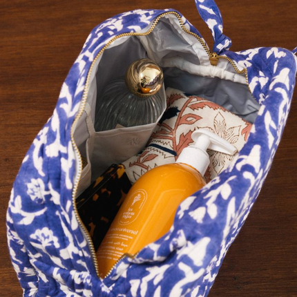 Trousse de Toilette Lurex Bleu
