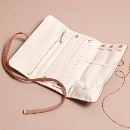 NEW Pochette à bijoux en velours rose foncé