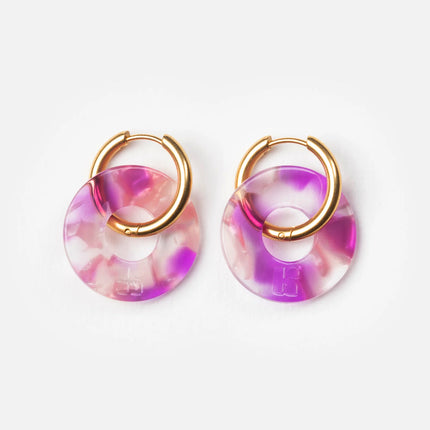 Boucles d'oreilles Donuts Pink
