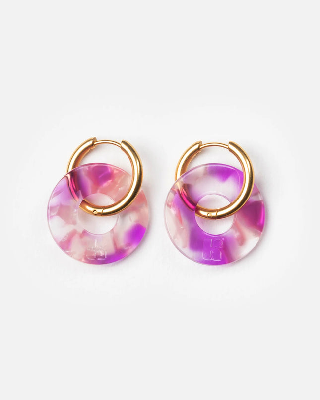 Boucles d'oreilles Donuts Pink