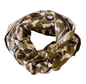 NEW Foulard Teckel kaki