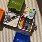 Kit d'aquarelle de voyage vert