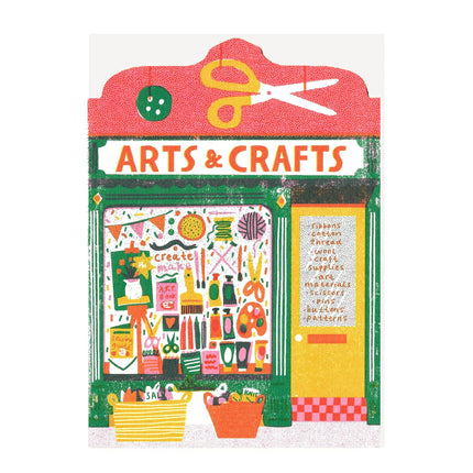 Carte découpée Art Shop