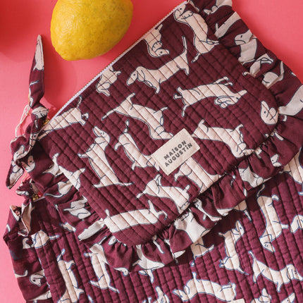 Petite Pochette Teckel prune