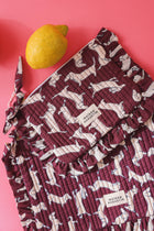 Petite Pochette Teckel prune