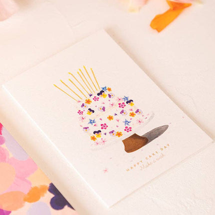Carte d'anniversaire Flower Cake