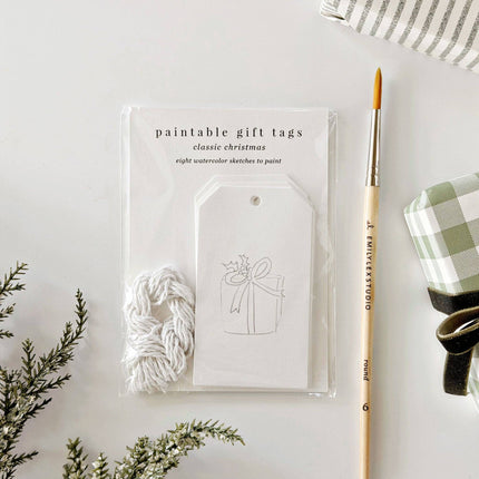 Étiquettes cadeaux de Noël à peindre